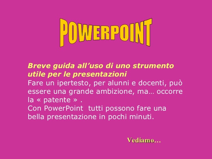 SCARICARE ANIMAZIONI PER POWERPOINT DA